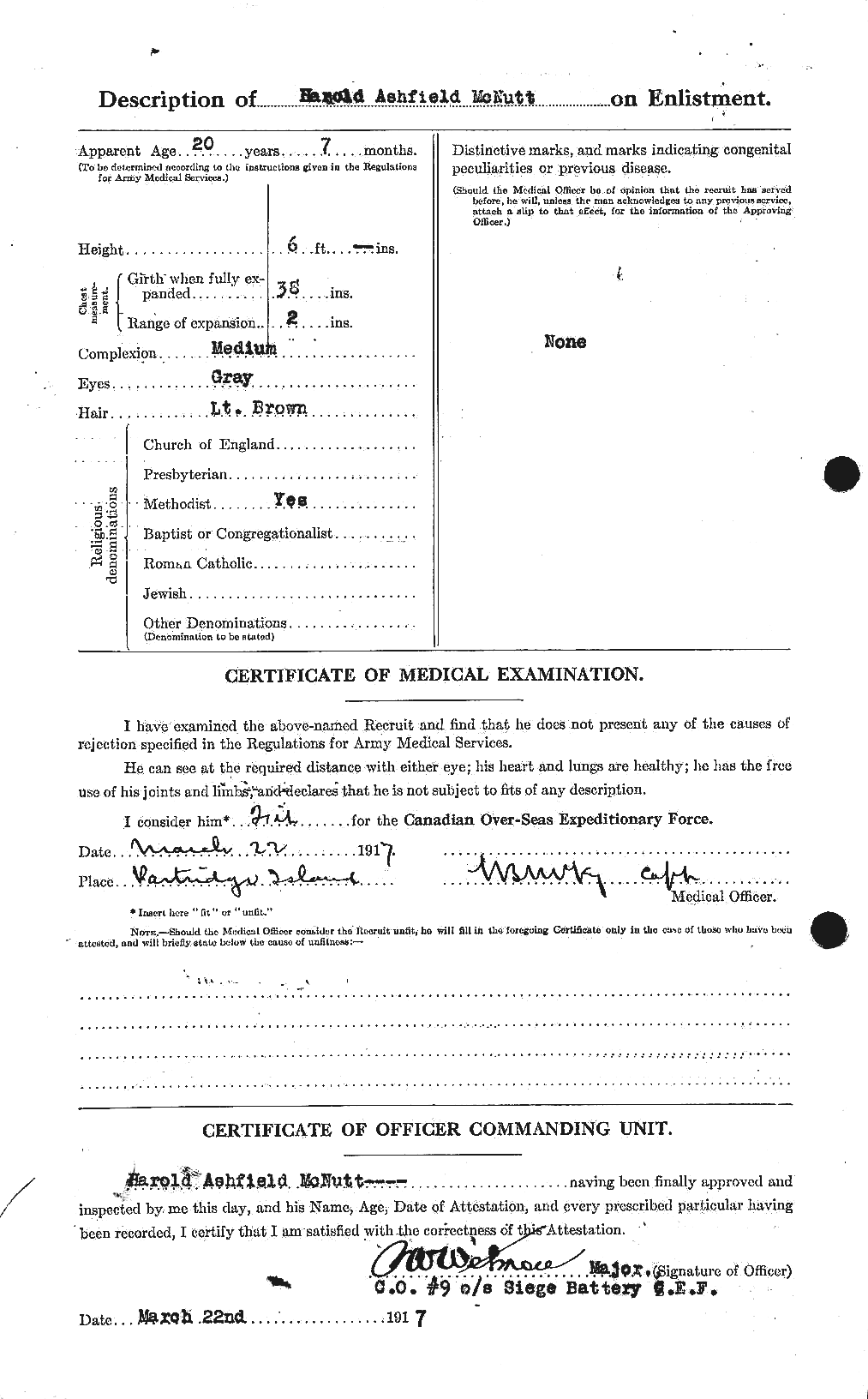 Personnel Records of the First World War - CEF 541990b
