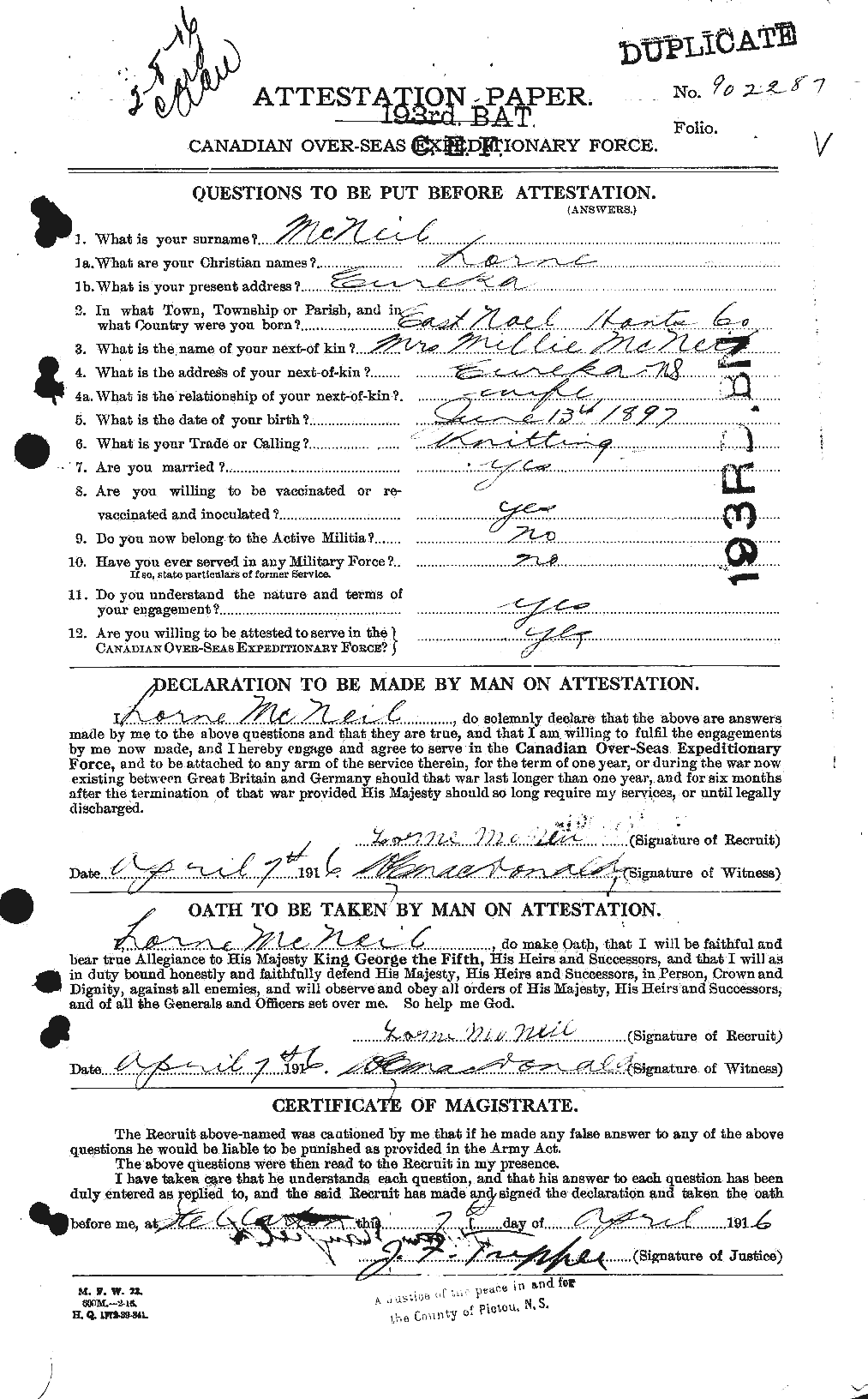 Personnel Records of the First World War - CEF 542386a