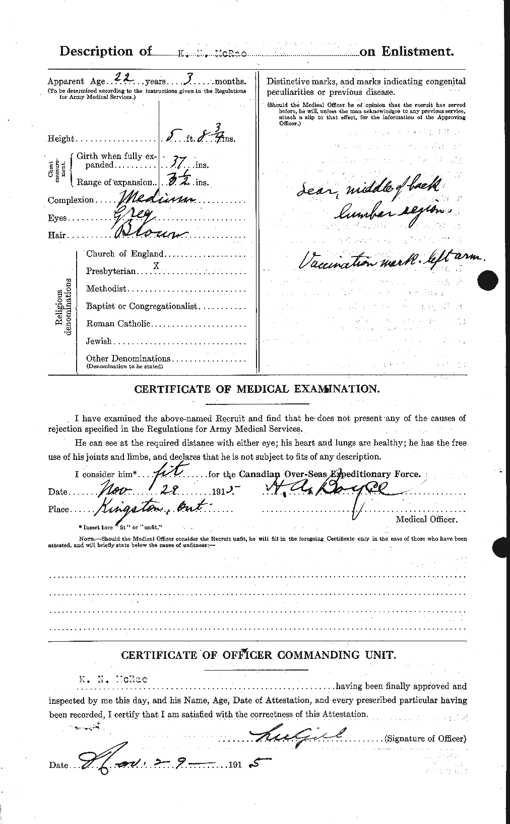 Personnel Records of the First World War - CEF 542863b