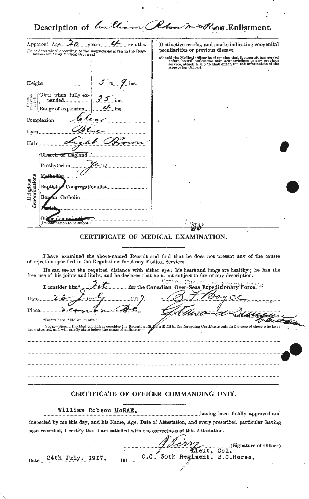 Personnel Records of the First World War - CEF 542999b