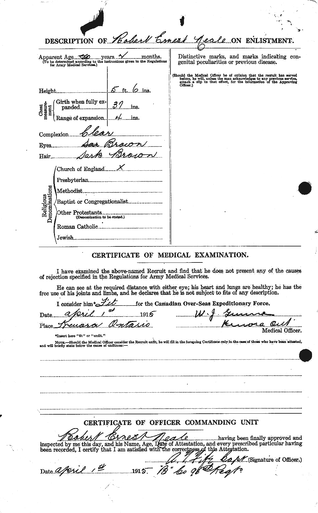 Personnel Records of the First World War - CEF 543609b