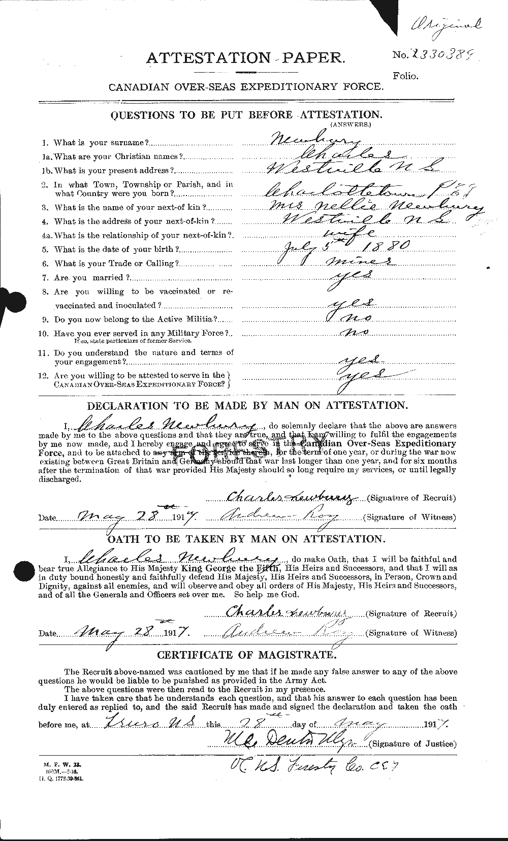 Personnel Records of the First World War - CEF 544114a