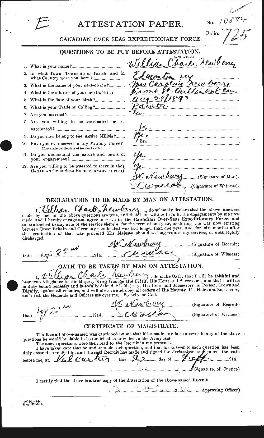 Personnel Records of the First World War - CEF 544118a