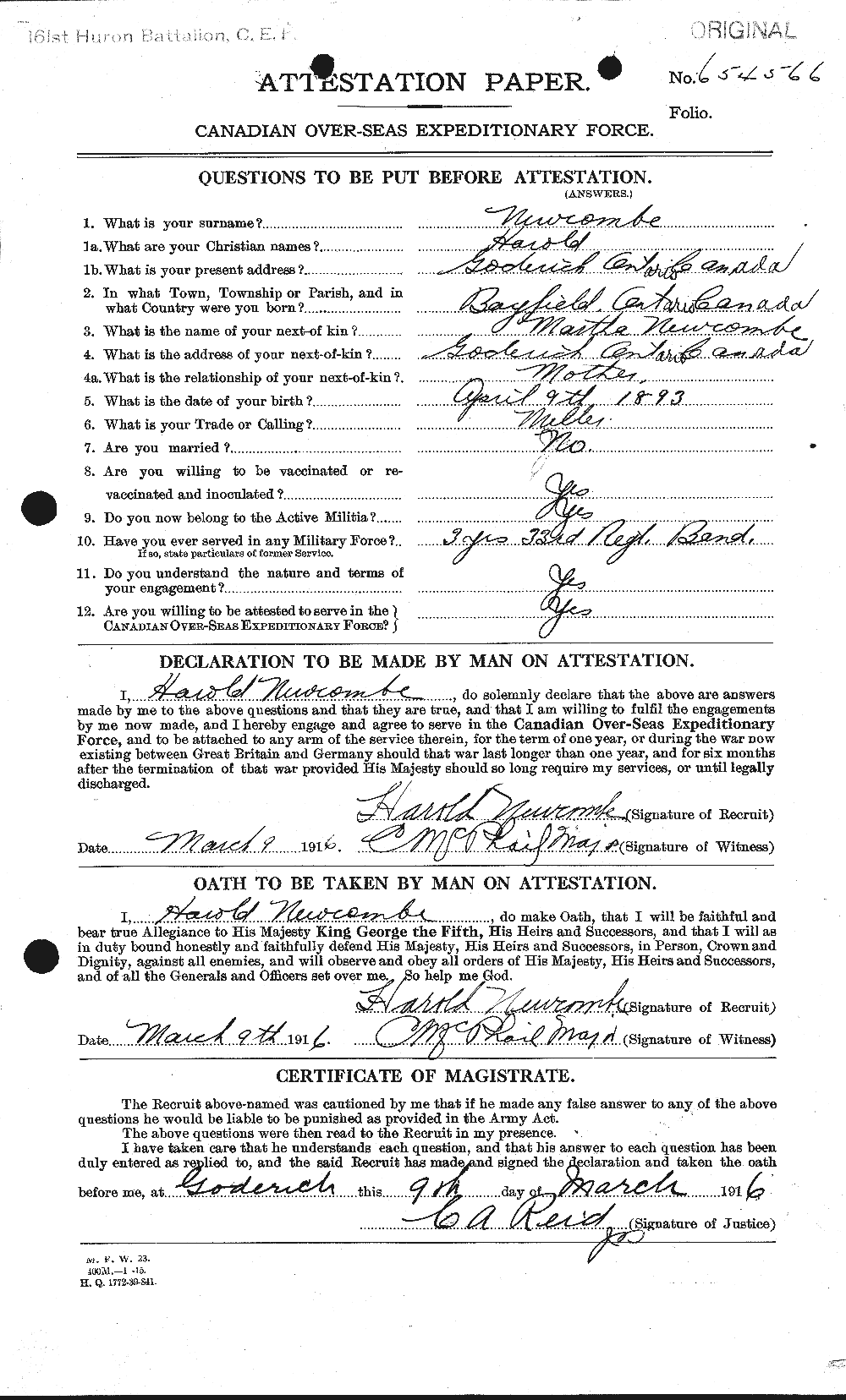 Personnel Records of the First World War - CEF 544191a