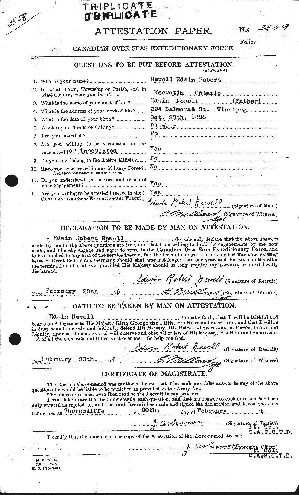 Personnel Records of the First World War - CEF 544247a