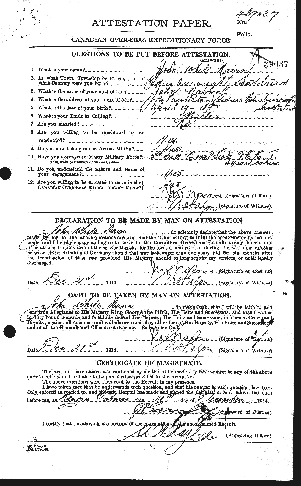 Personnel Records of the First World War - CEF 544398a