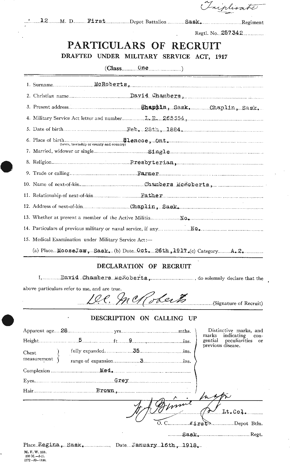 Personnel Records of the First World War - CEF 544733a