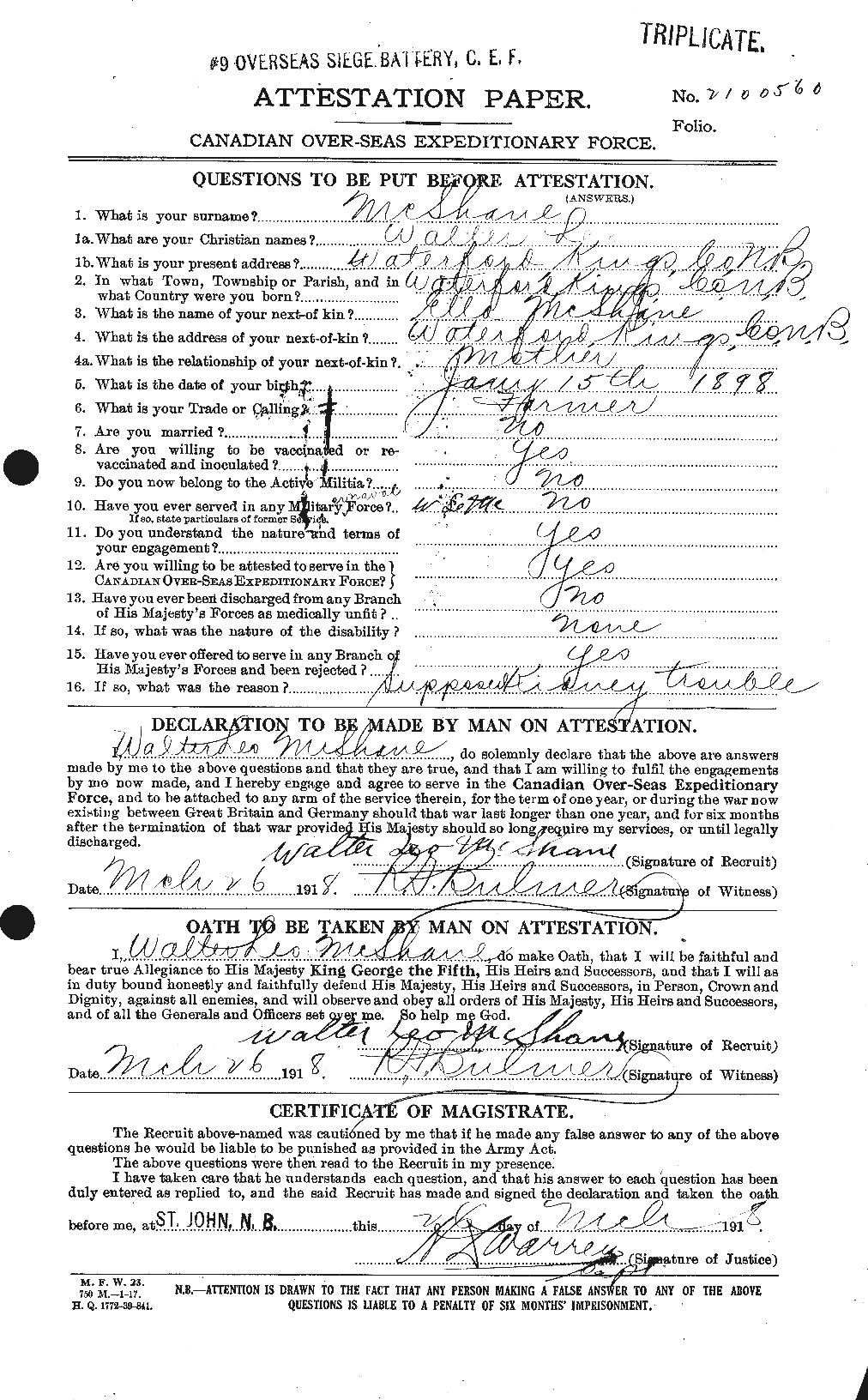 Personnel Records of the First World War - CEF 544814a