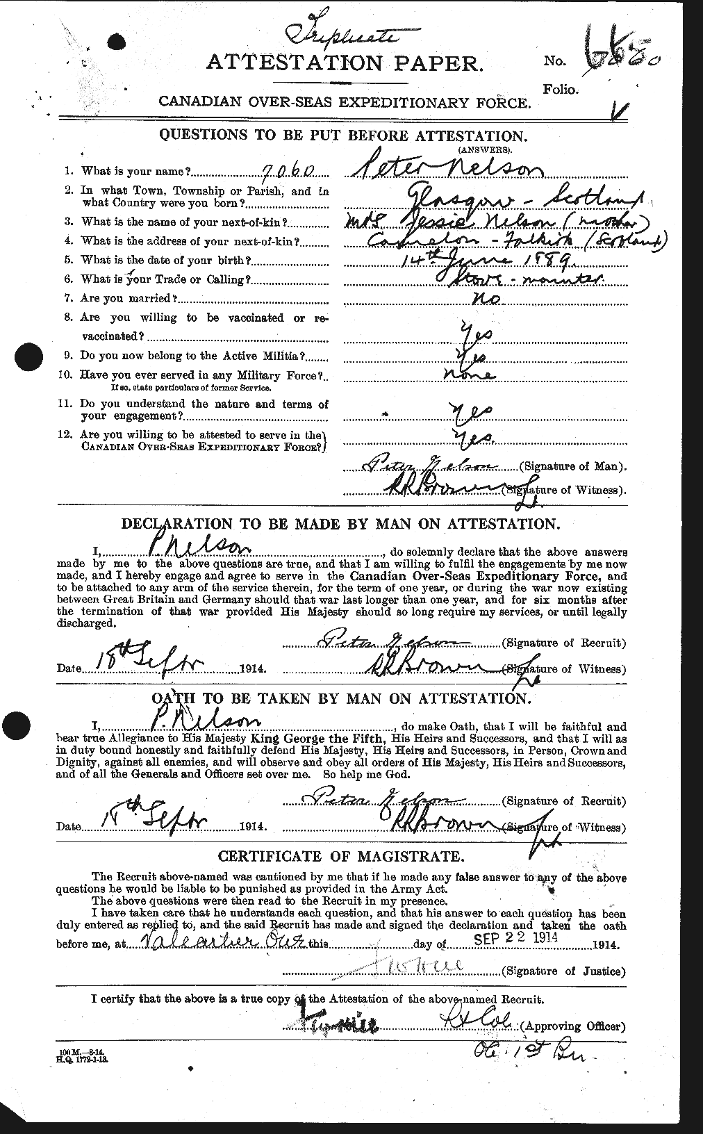 Personnel Records of the First World War - CEF 545397a