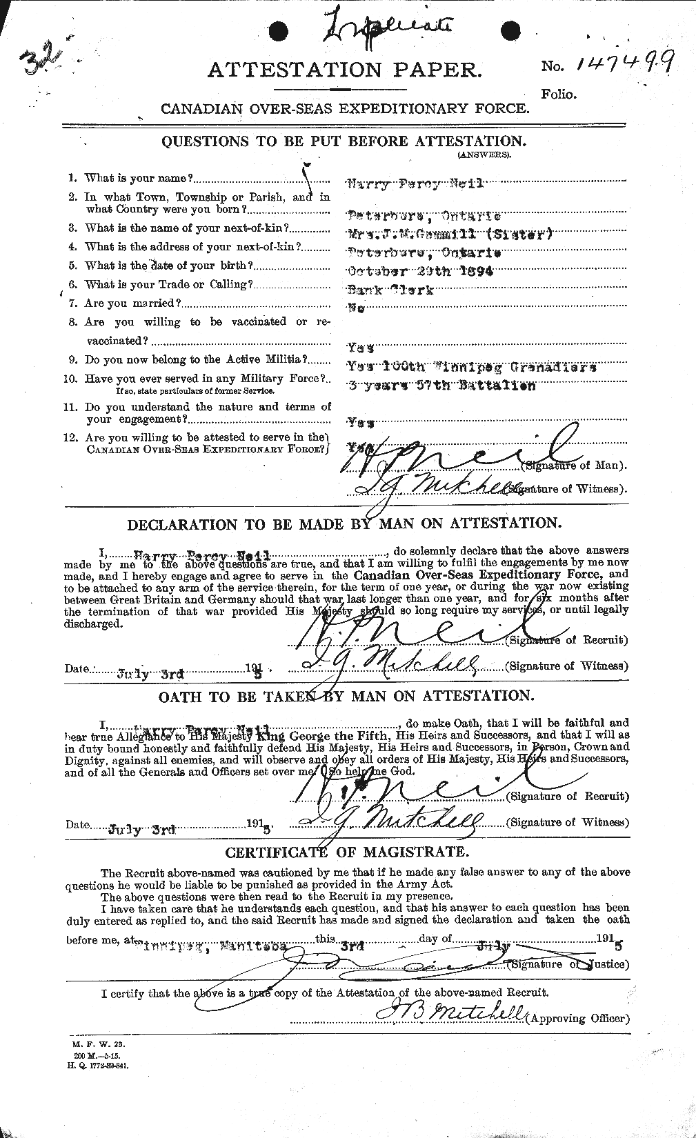 Personnel Records of the First World War - CEF 545584a