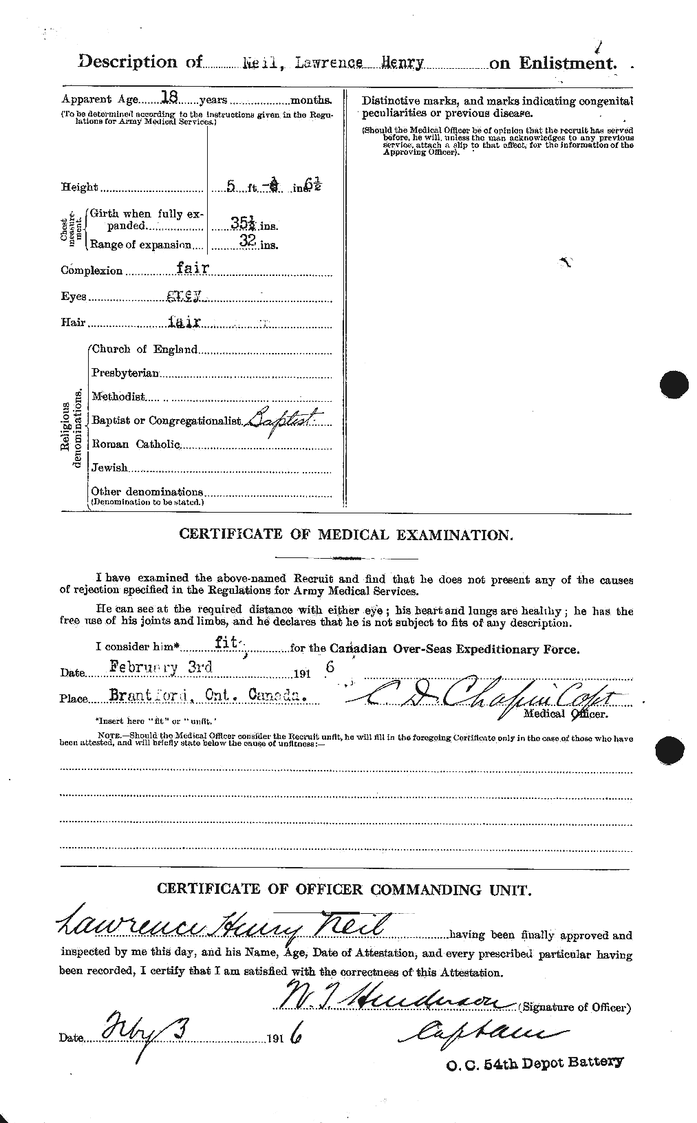 Personnel Records of the First World War - CEF 545612b