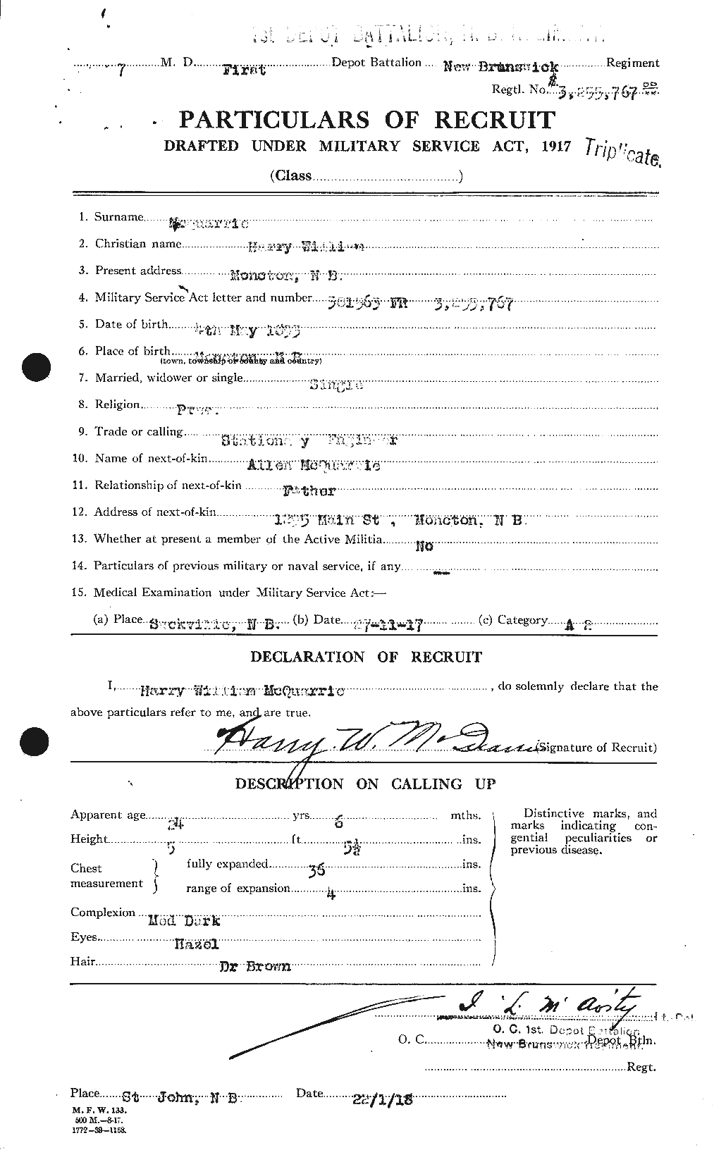 Personnel Records of the First World War - CEF 545800a