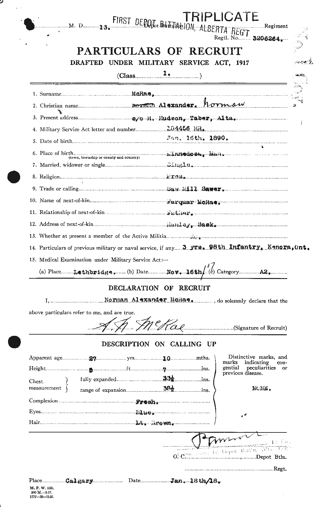 Personnel Records of the First World War - CEF 546116a
