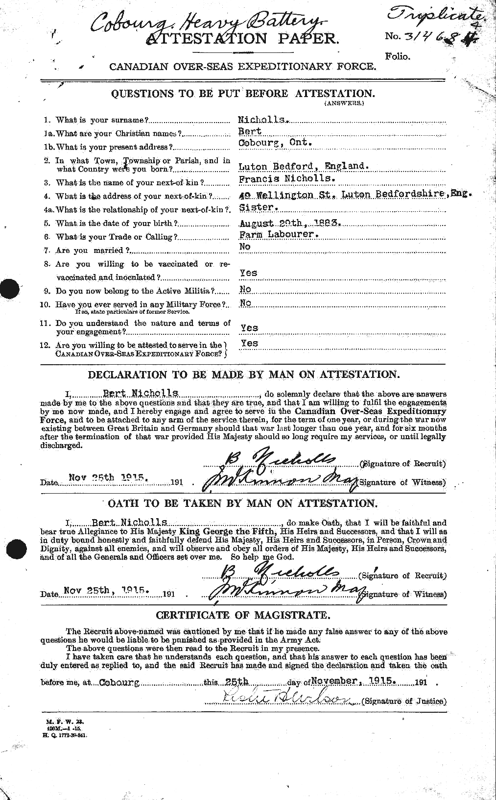 Personnel Records of the First World War - CEF 546414a