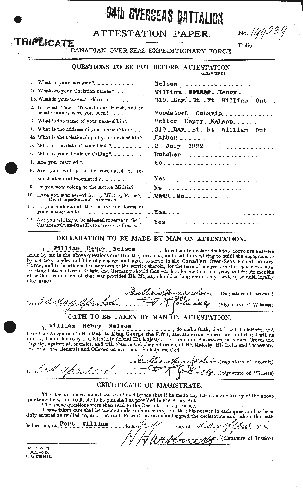 Personnel Records of the First World War - CEF 546629a