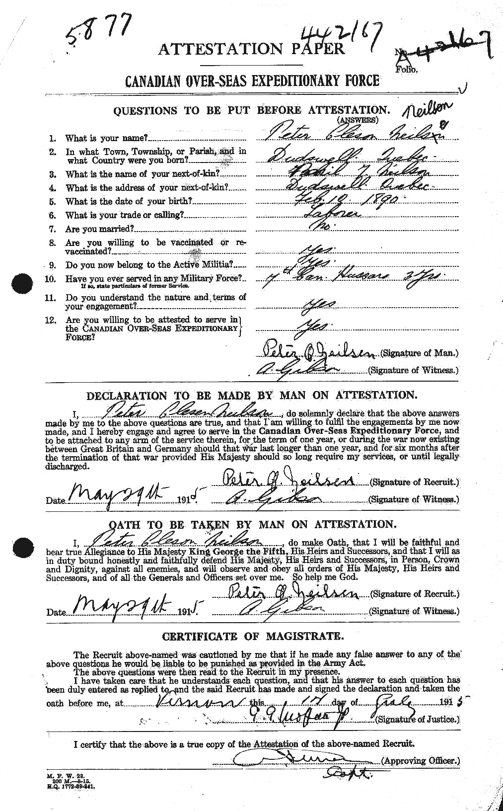 Personnel Records of the First World War - CEF 546673a