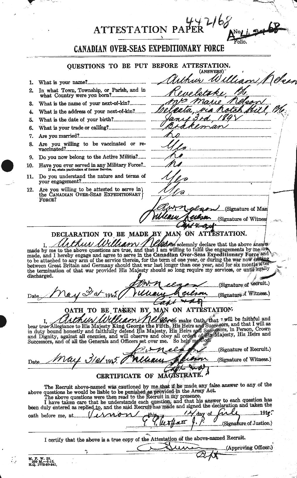 Personnel Records of the First World War - CEF 547106a