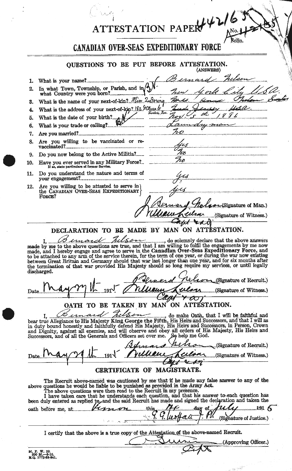 Personnel Records of the First World War - CEF 547121a