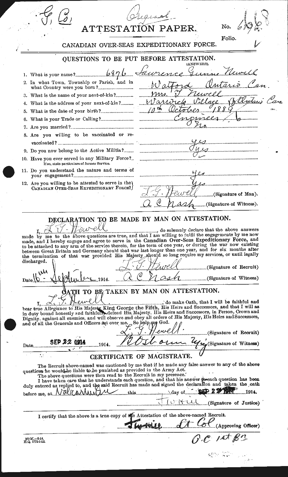 Personnel Records of the First World War - CEF 547840a