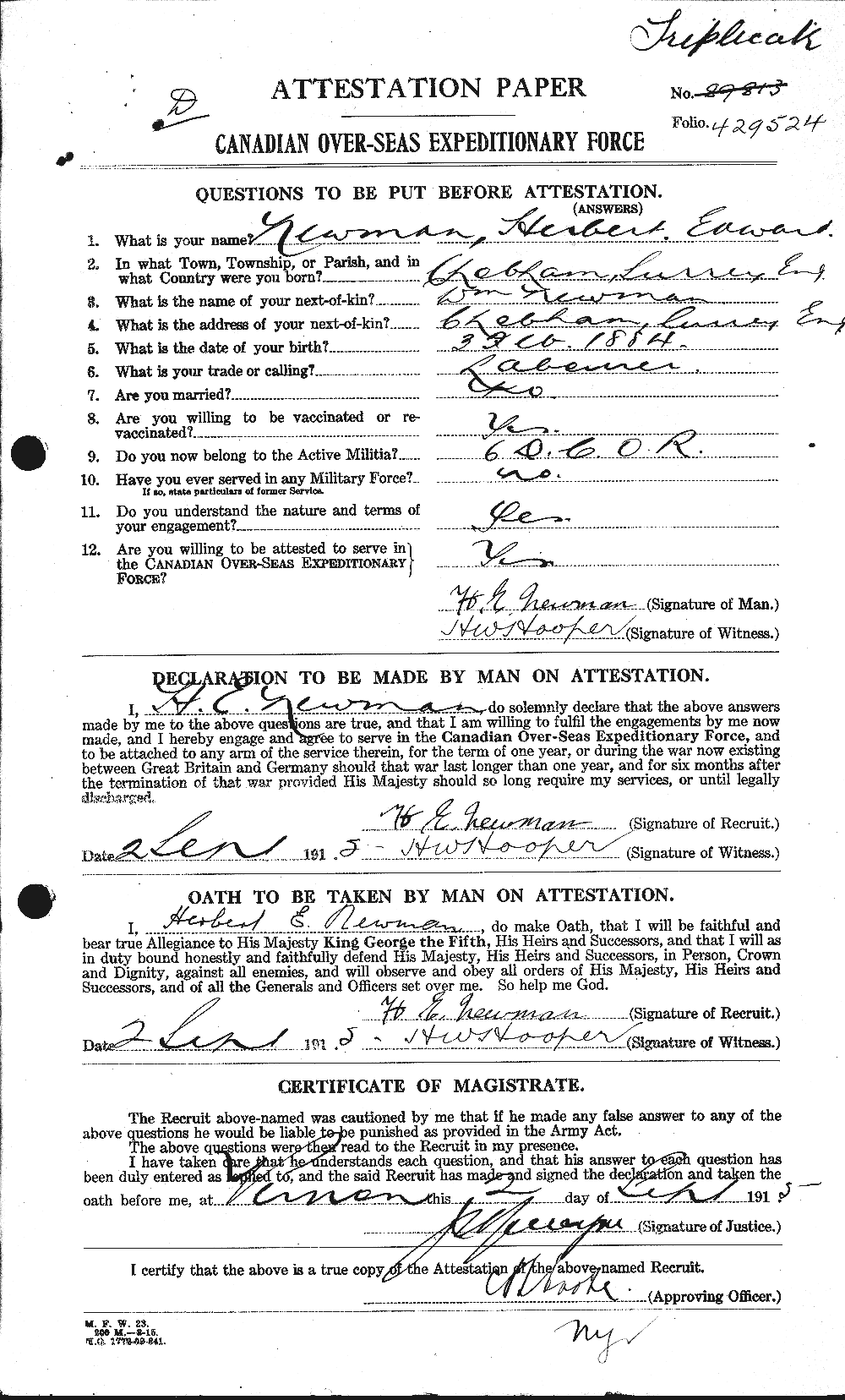 Personnel Records of the First World War - CEF 548124a
