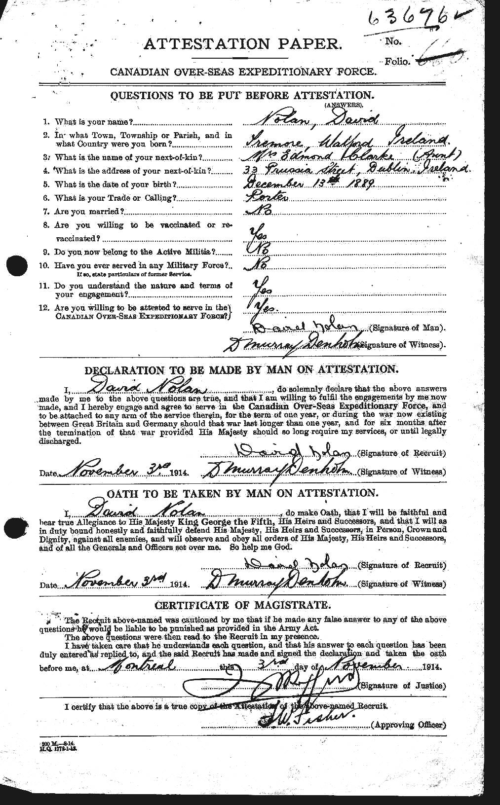 Personnel Records of the First World War - CEF 548545a