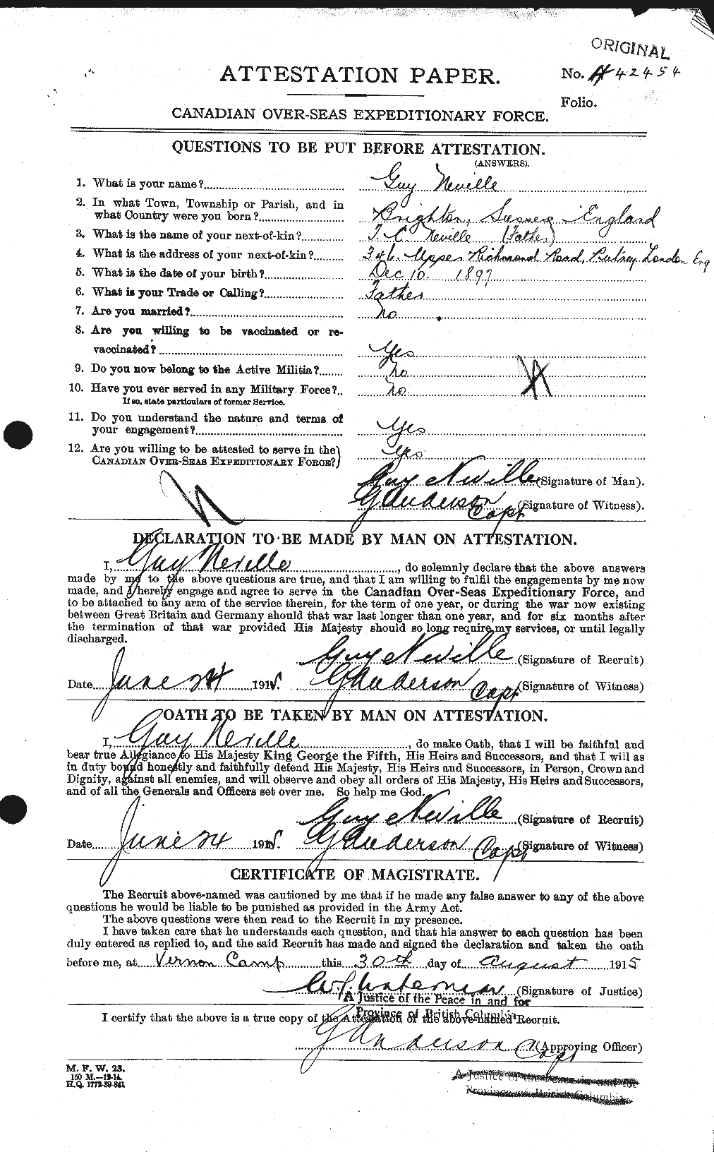 Personnel Records of the First World War - CEF 548876a