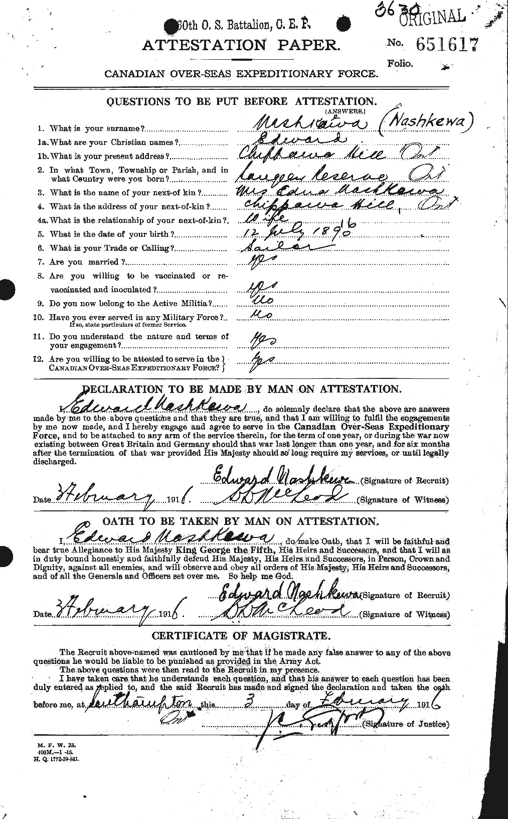 Personnel Records of the First World War - CEF 549074a