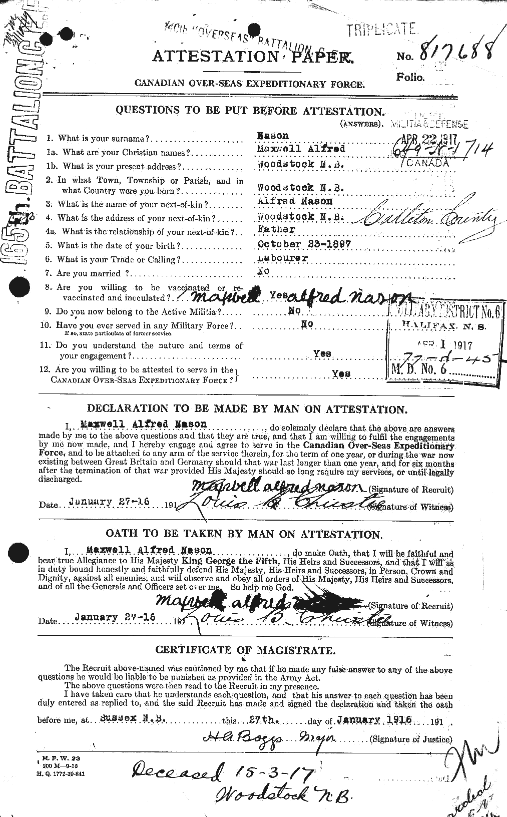 Personnel Records of the First World War - CEF 549123a