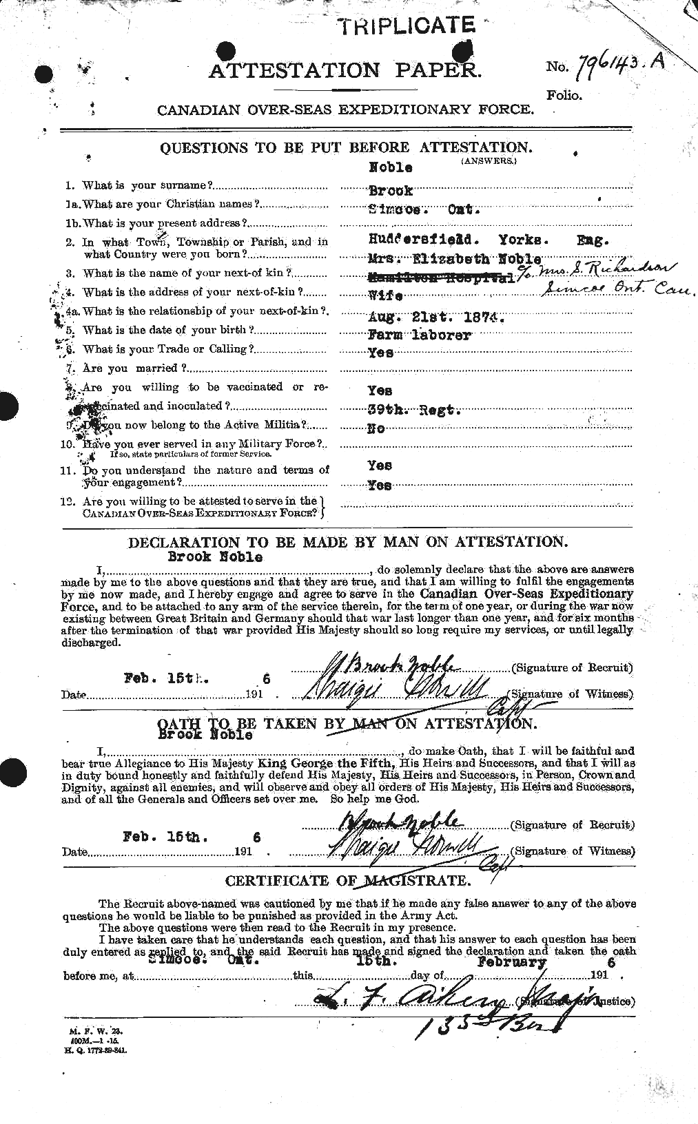 Personnel Records of the First World War - CEF 549375a