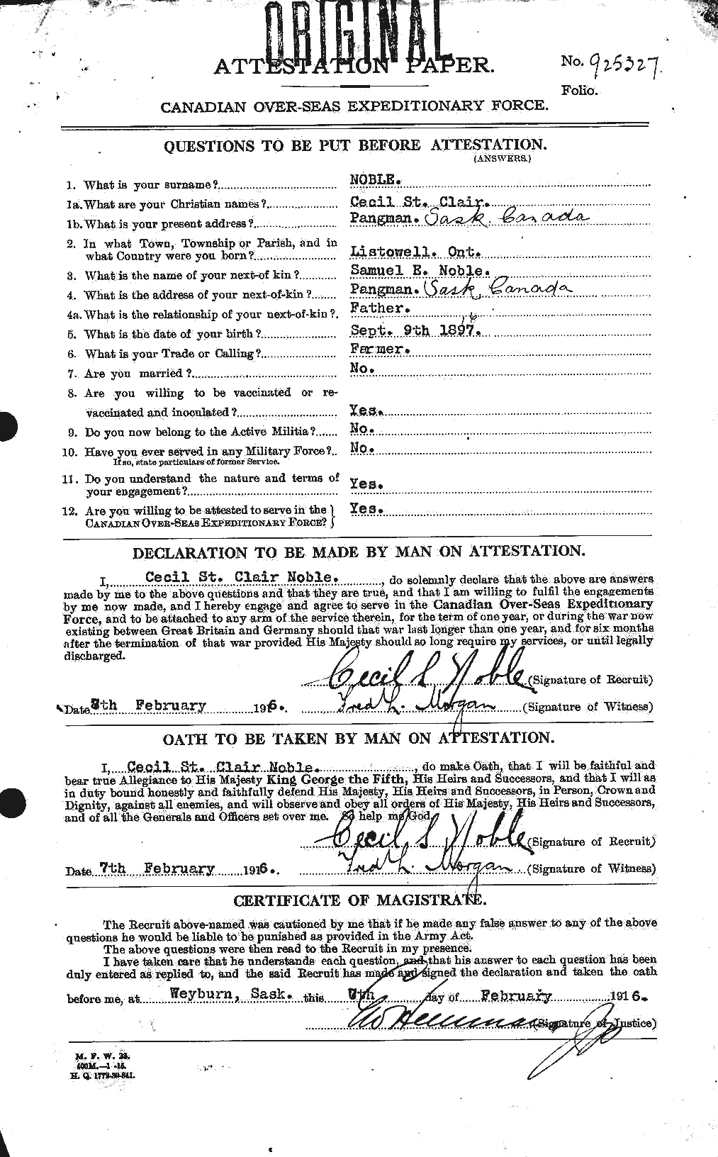 Personnel Records of the First World War - CEF 549377a