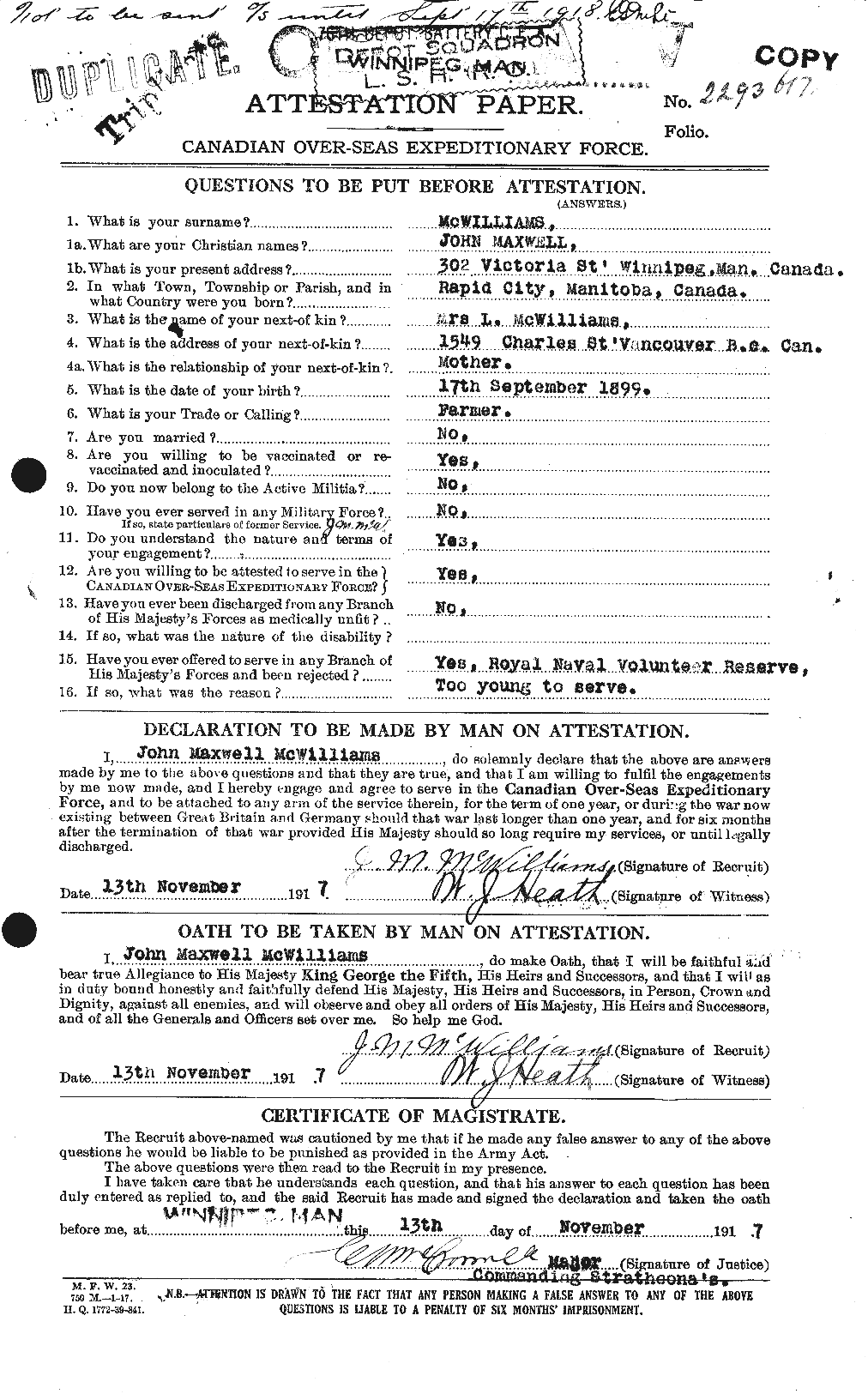 Personnel Records of the First World War - CEF 549626a