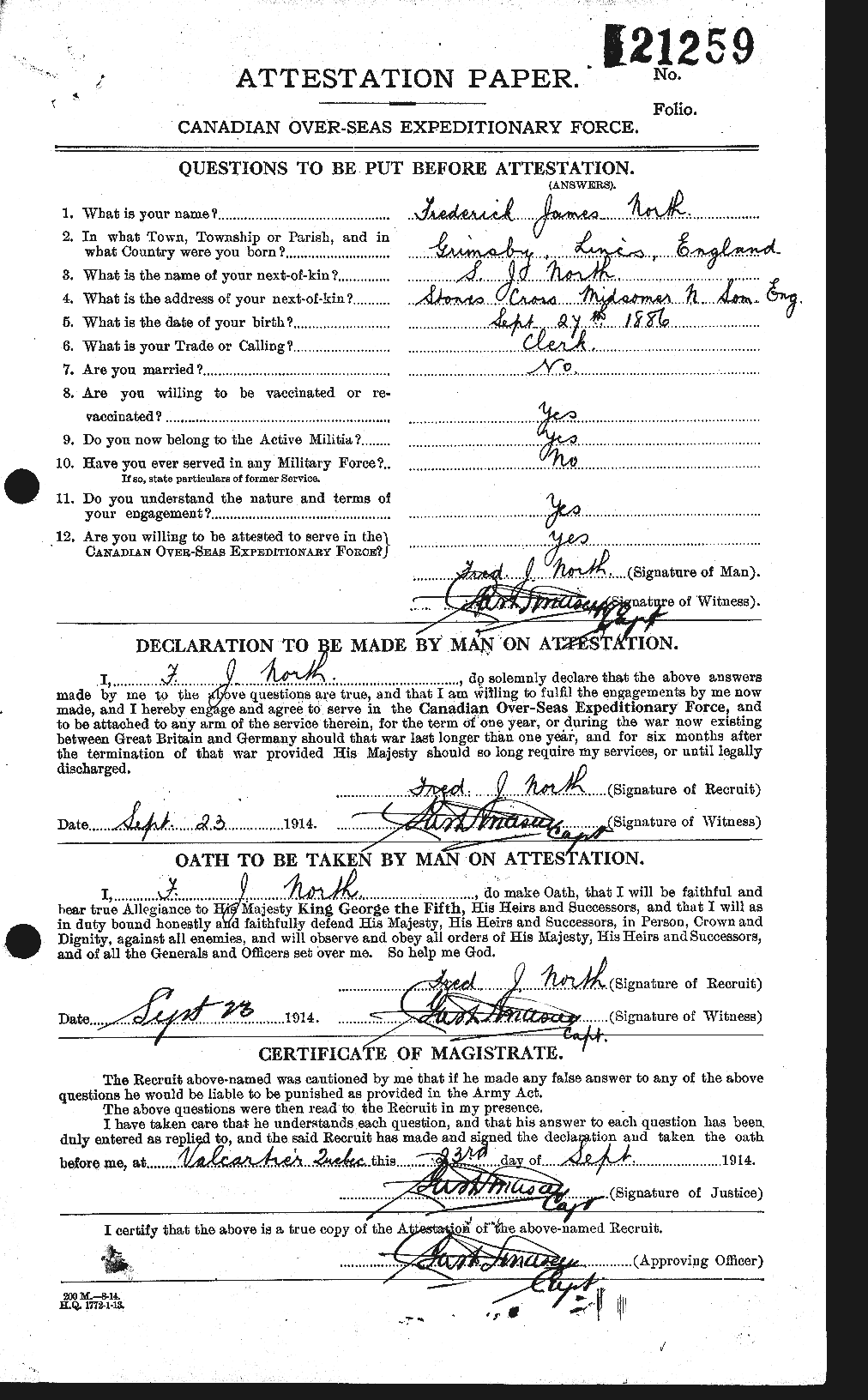 Personnel Records of the First World War - CEF 549873a
