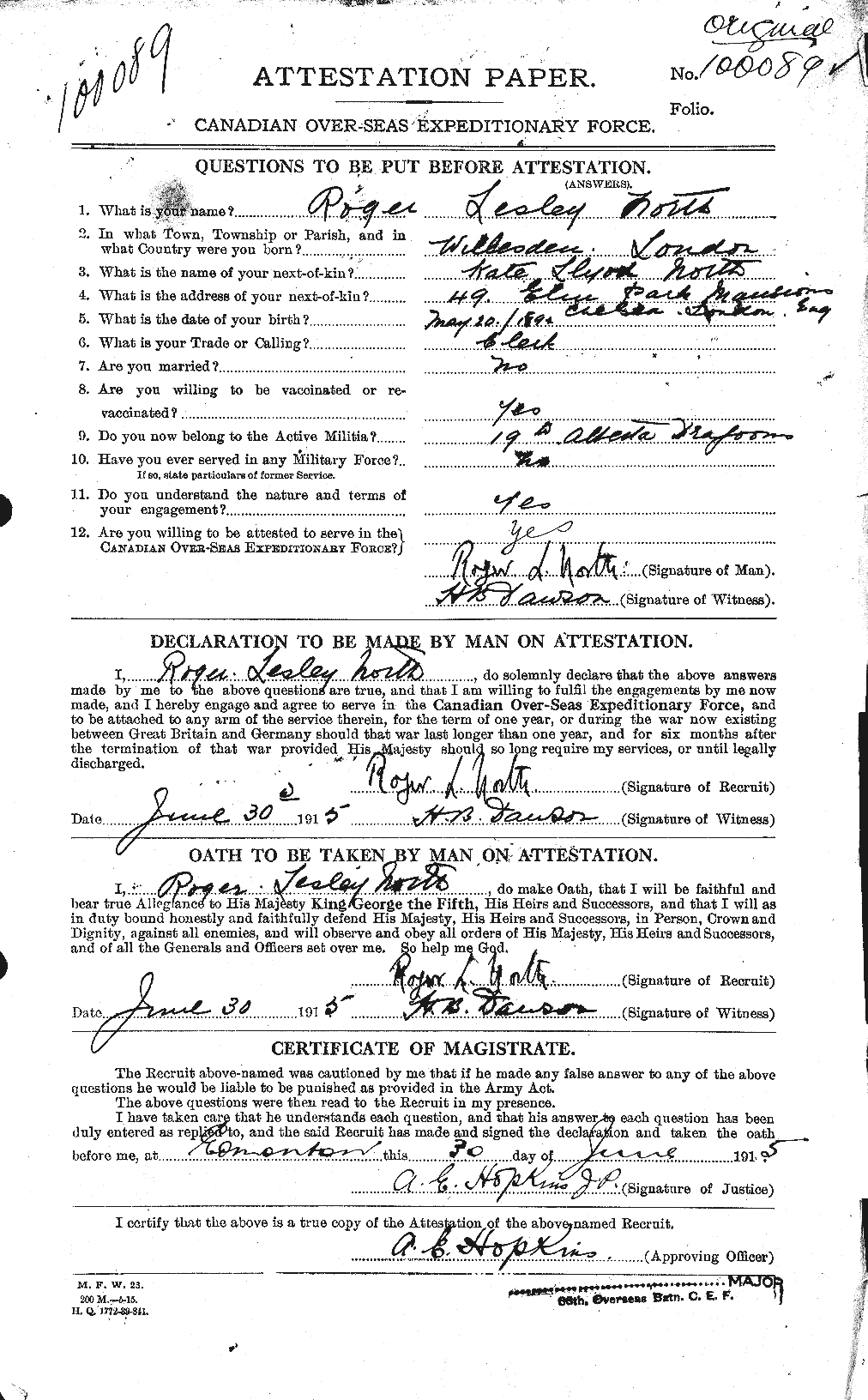 Personnel Records of the First World War - CEF 549928a