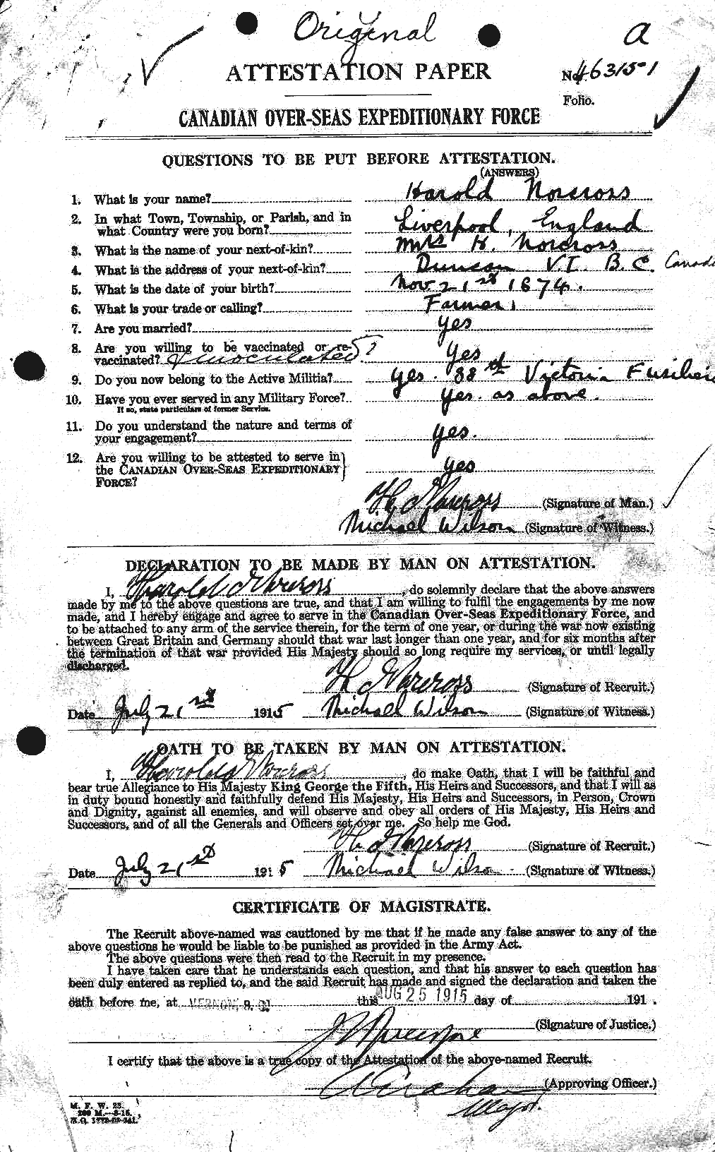 Personnel Records of the First World War - CEF 550189a