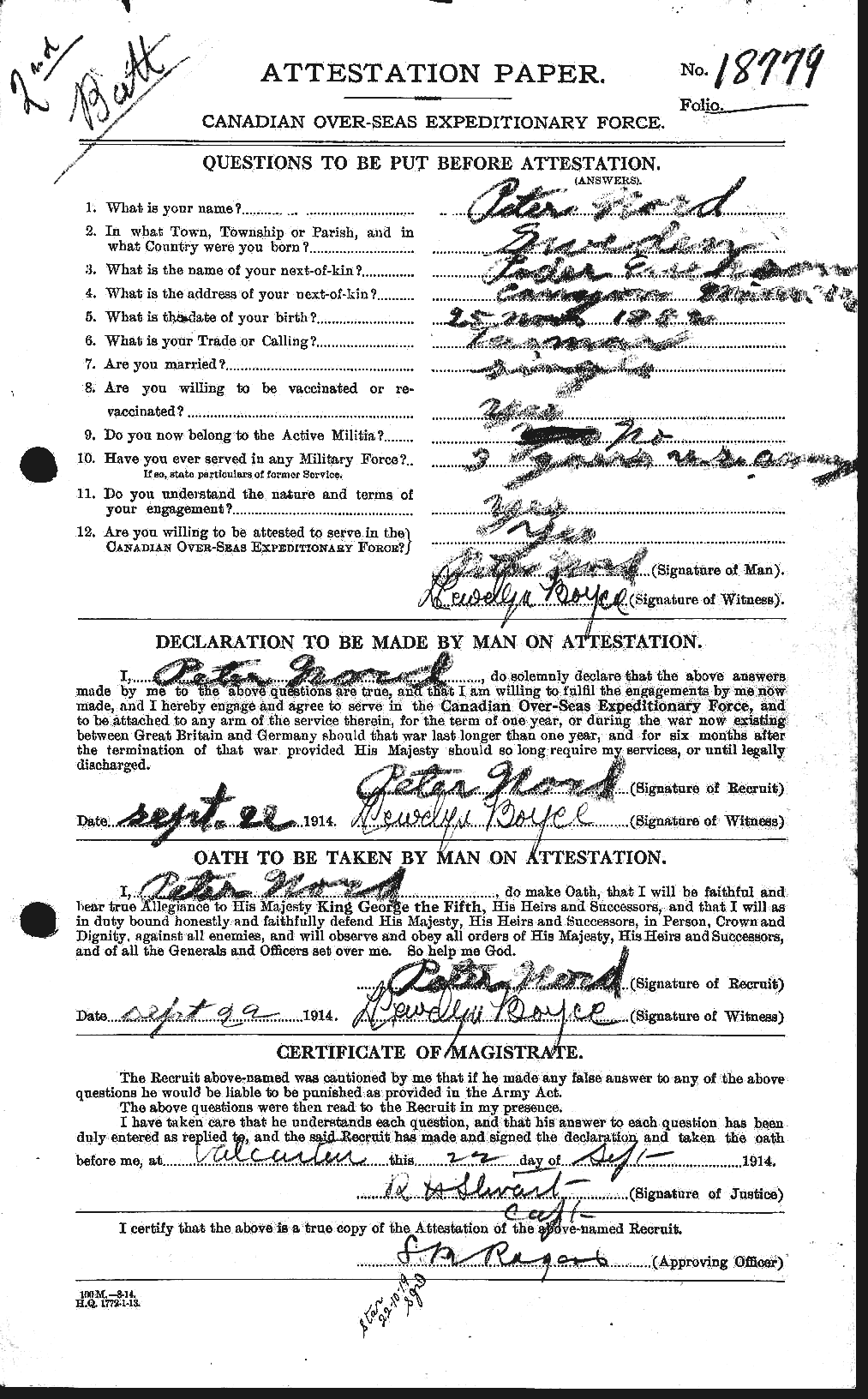 Personnel Records of the First World War - CEF 550197a