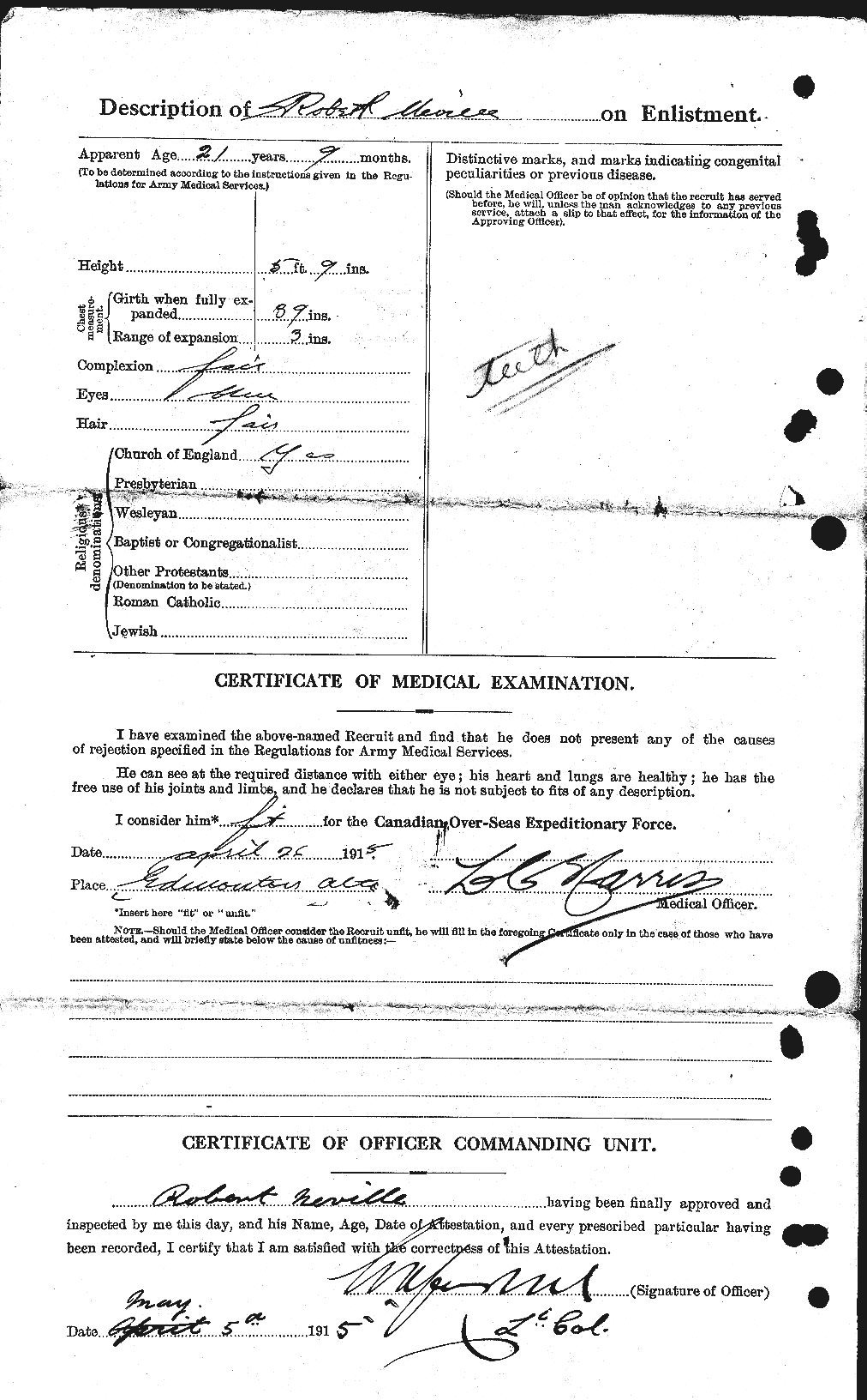 Personnel Records of the First World War - CEF 550404b