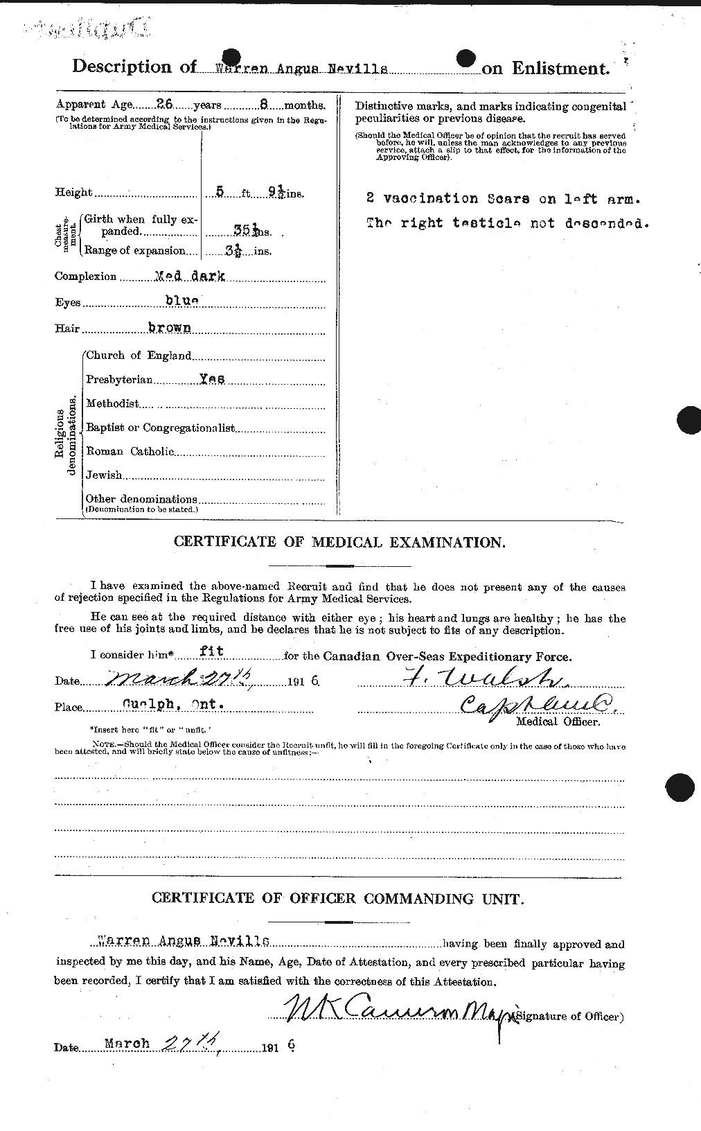 Personnel Records of the First World War - CEF 550431b