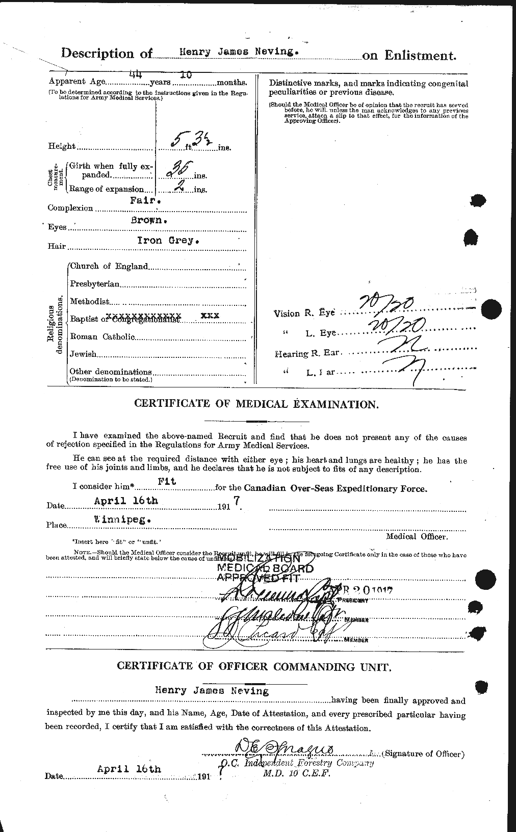 Personnel Records of the First World War - CEF 550453b