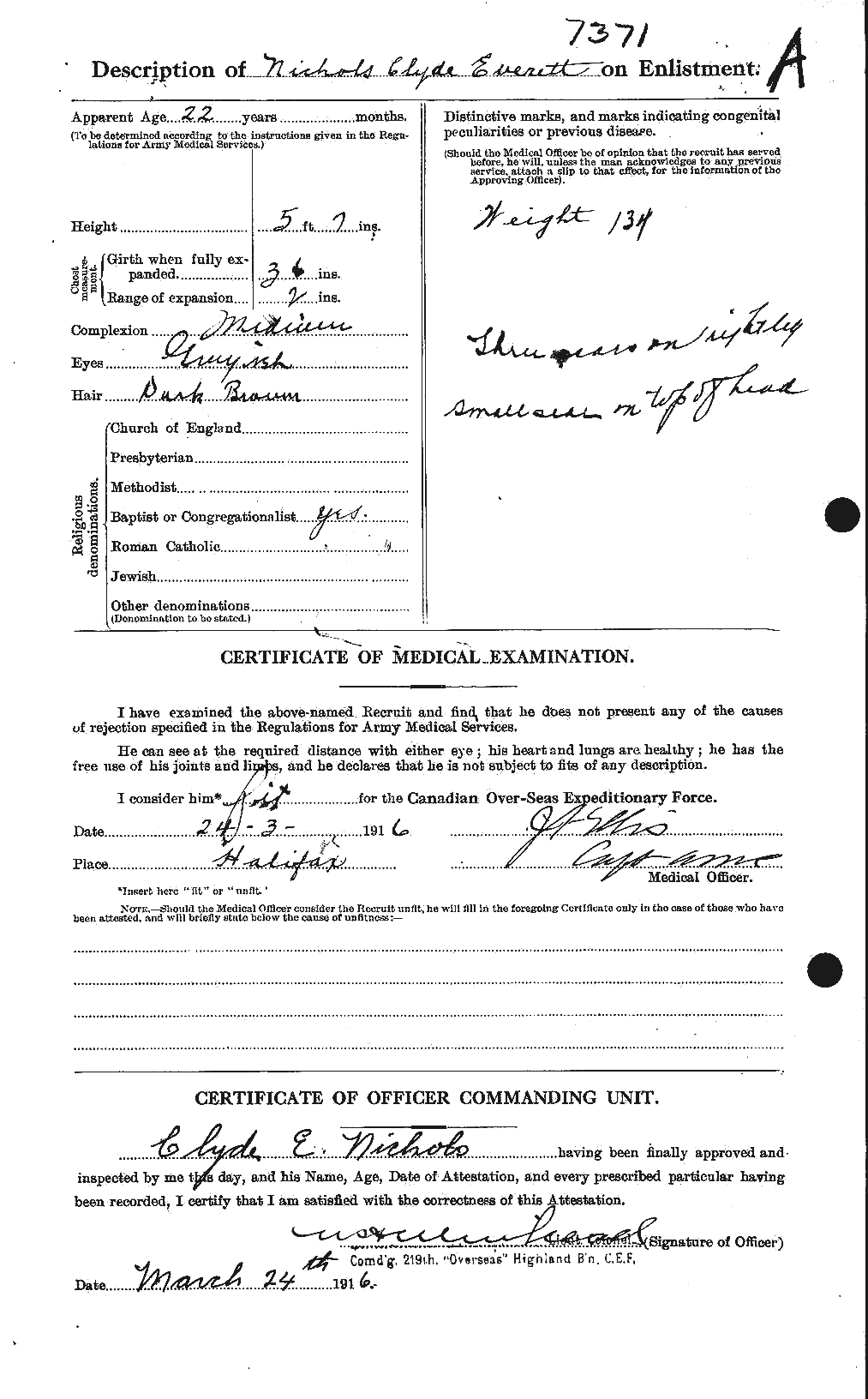 Personnel Records of the First World War - CEF 550940b