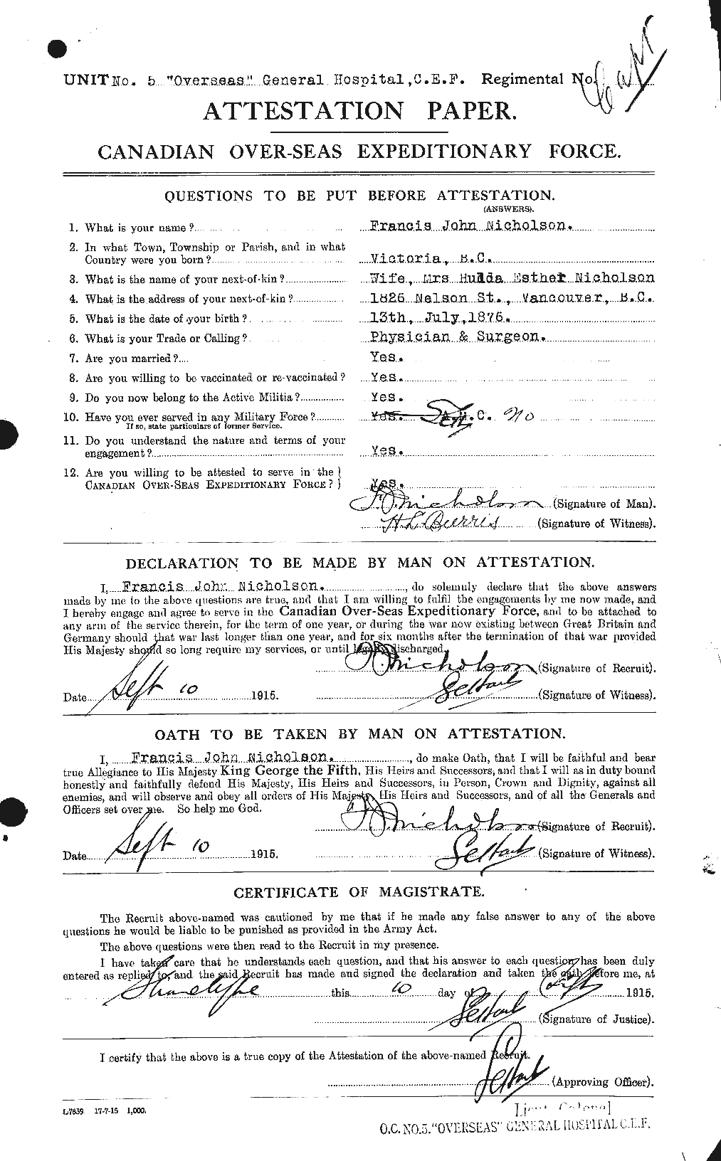 Personnel Records of the First World War - CEF 551193a