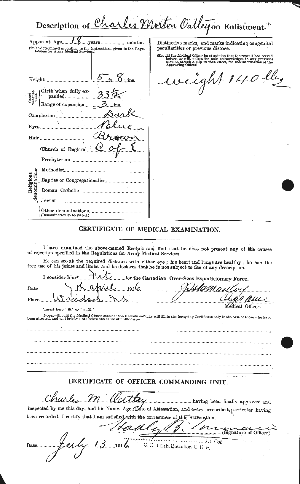 Personnel Records of the First World War - CEF 552560b