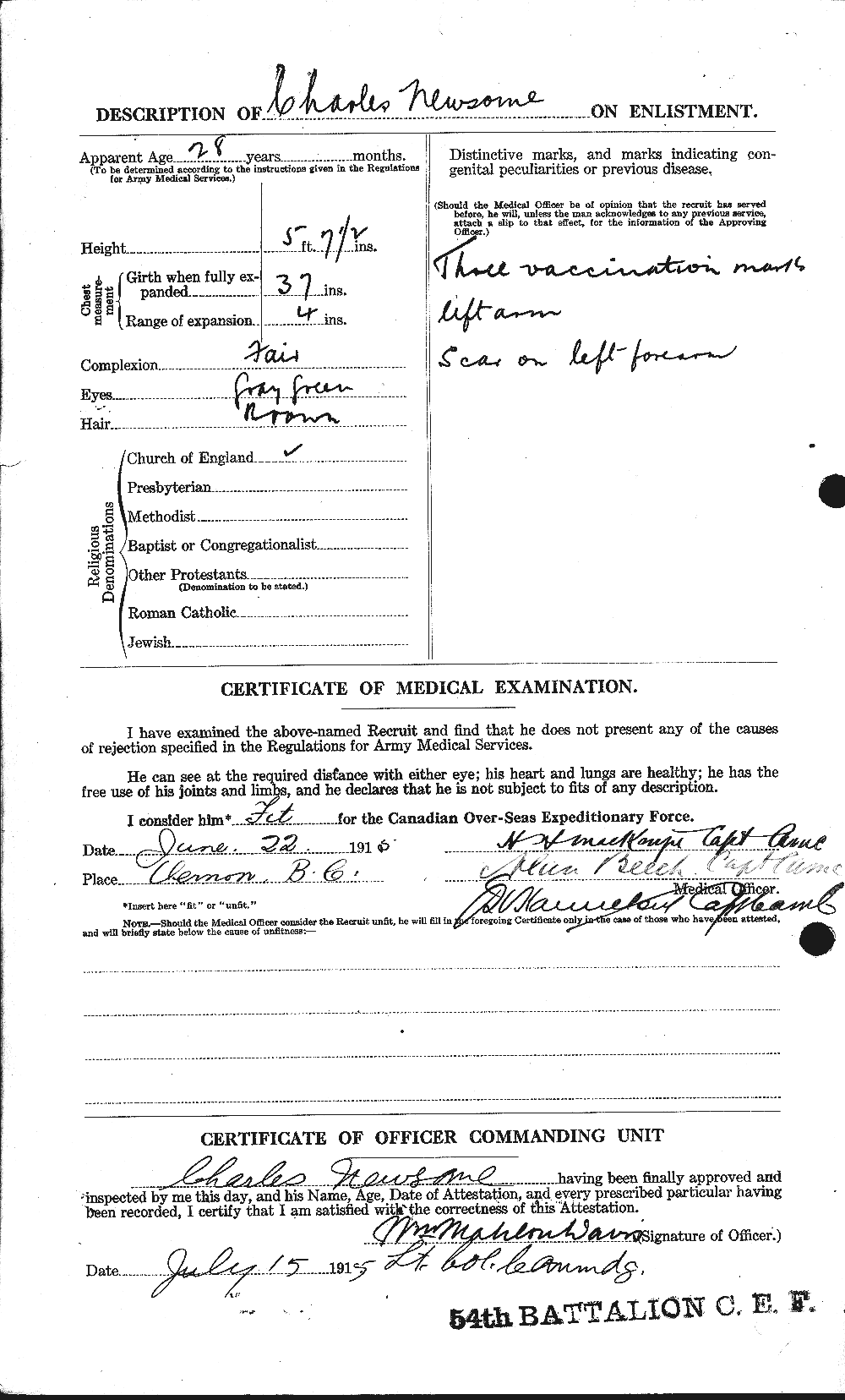 Personnel Records of the First World War - CEF 552774b