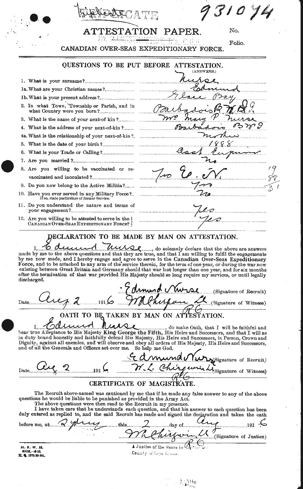Personnel Records of the First World War - CEF 553362a