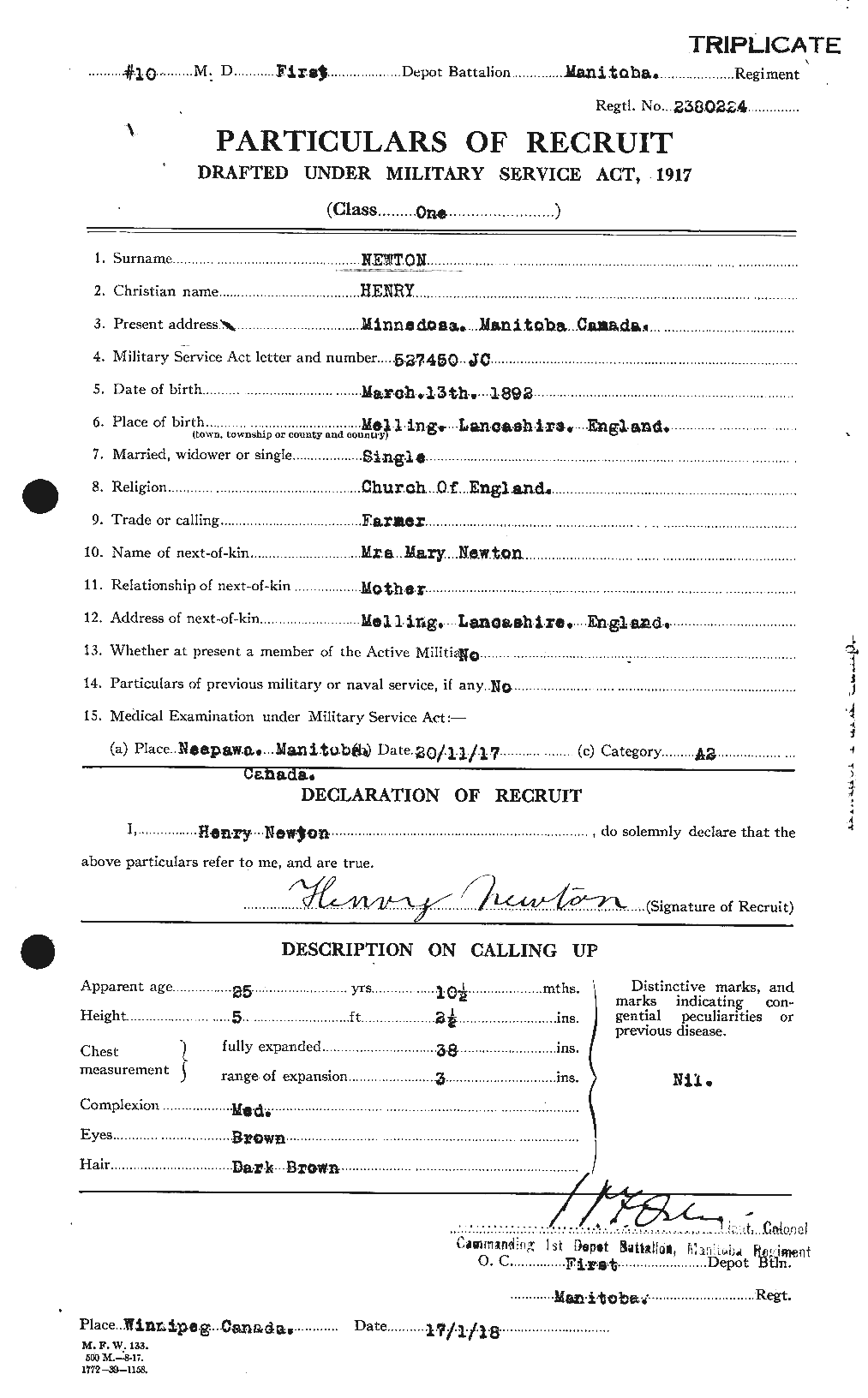 Personnel Records of the First World War - CEF 555916a