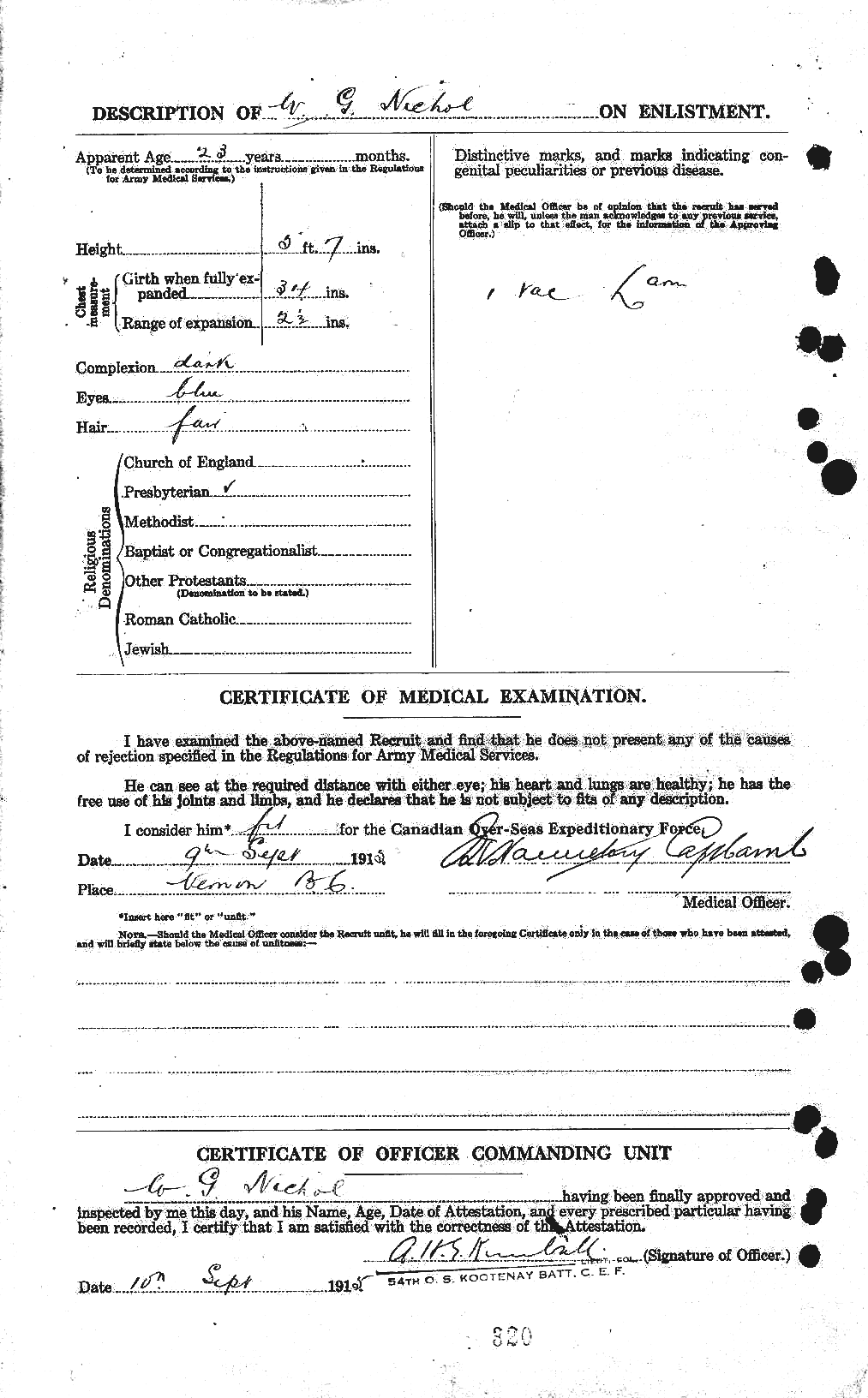 Personnel Records of the First World War - CEF 556196b