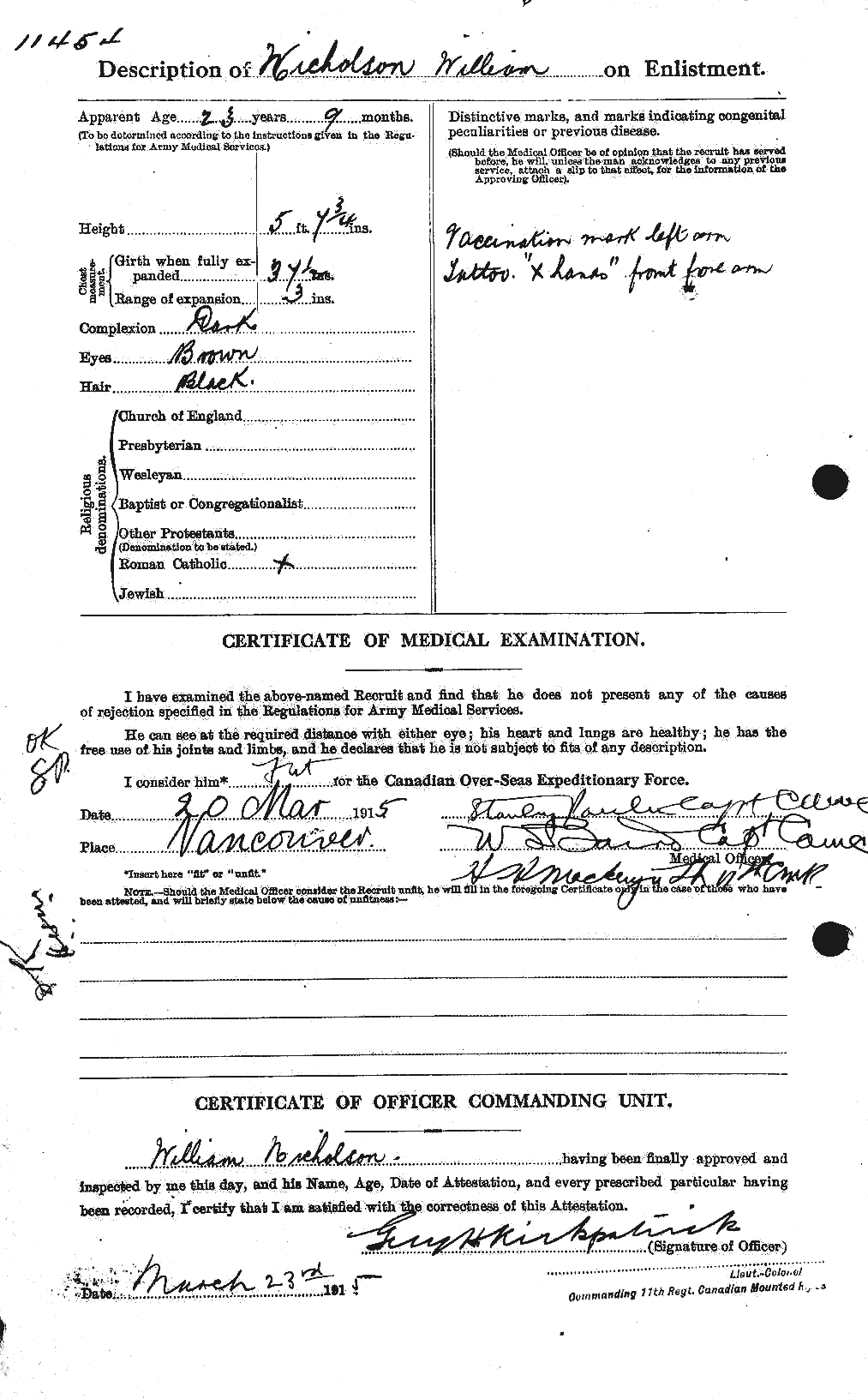 Personnel Records of the First World War - CEF 556489b