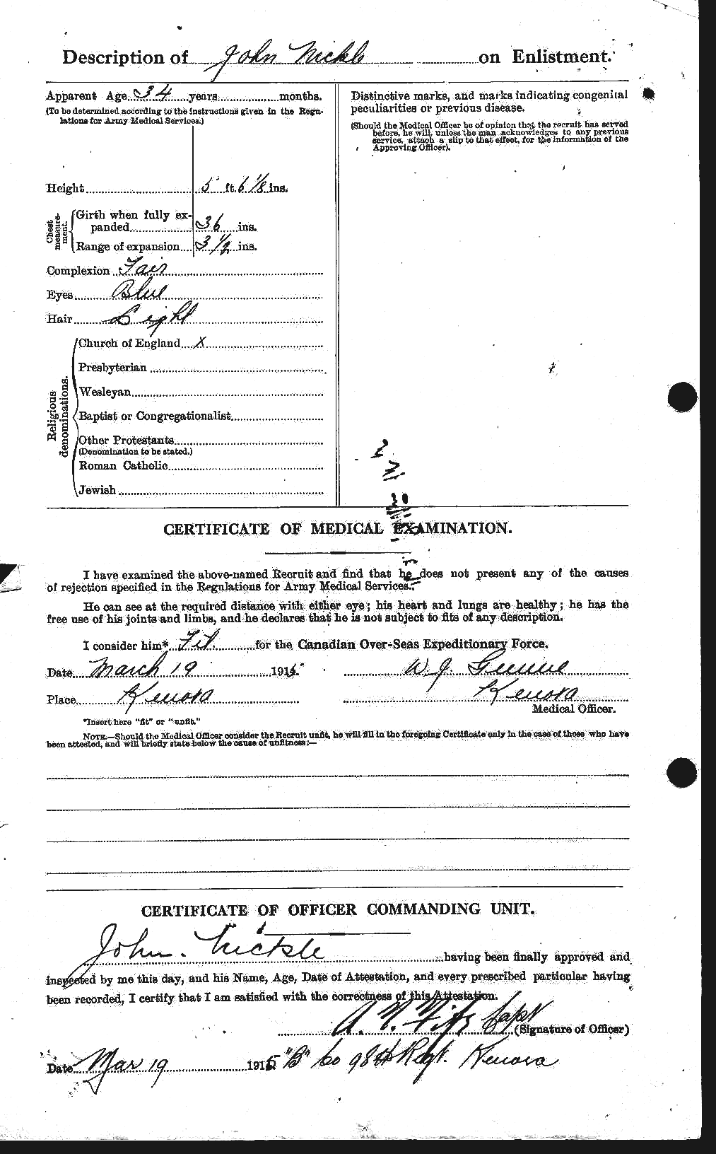 Personnel Records of the First World War - CEF 556662b