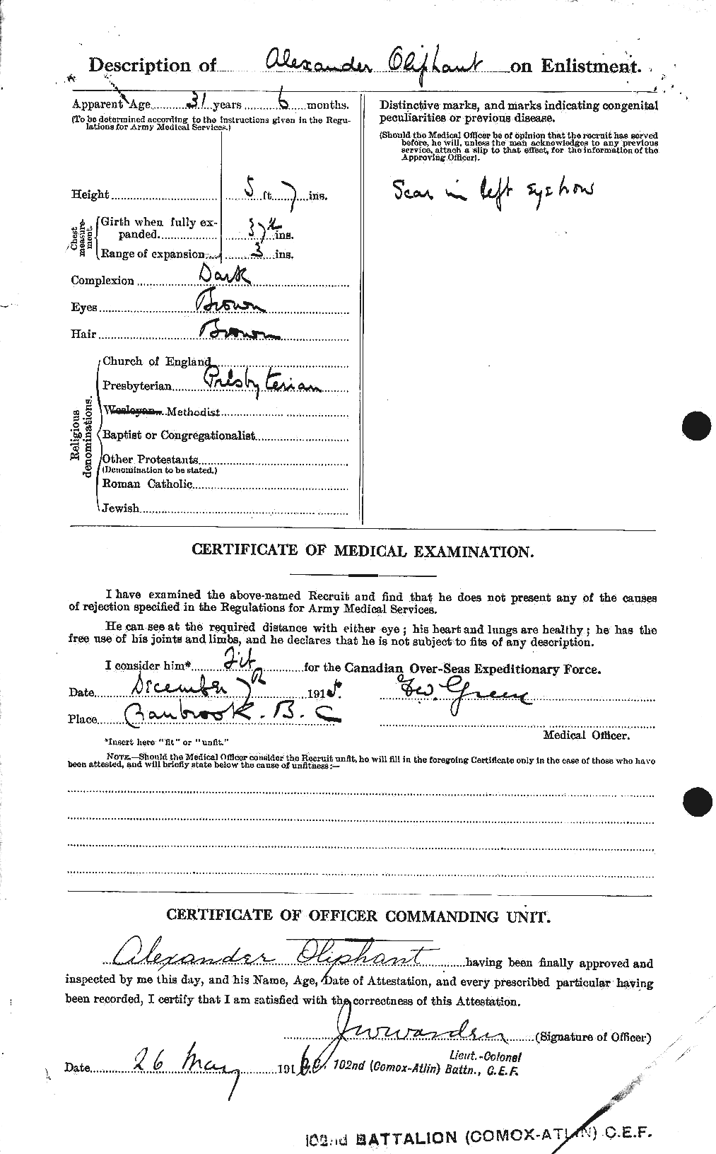 Personnel Records of the First World War - CEF 557051b