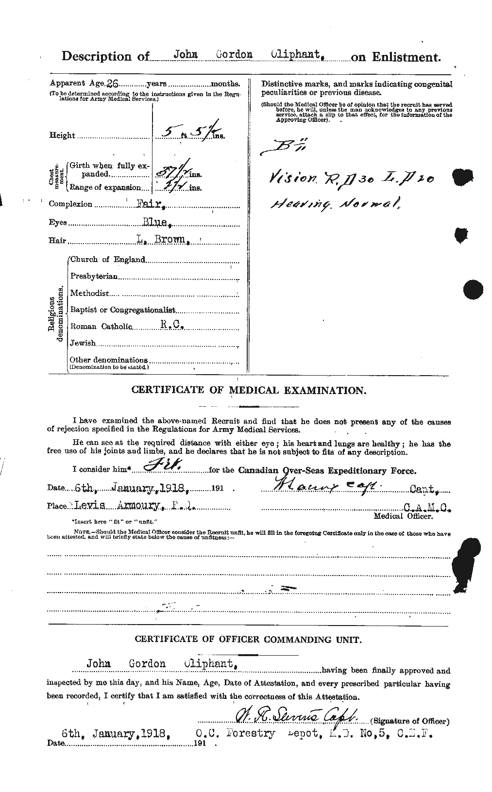 Personnel Records of the First World War - CEF 557065b