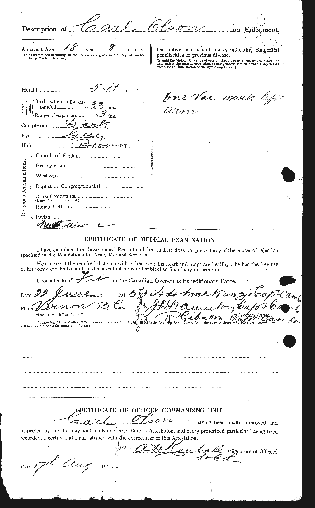 Personnel Records of the First World War - CEF 557164b